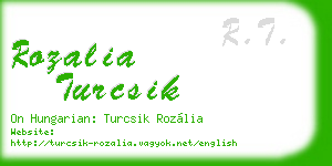 rozalia turcsik business card